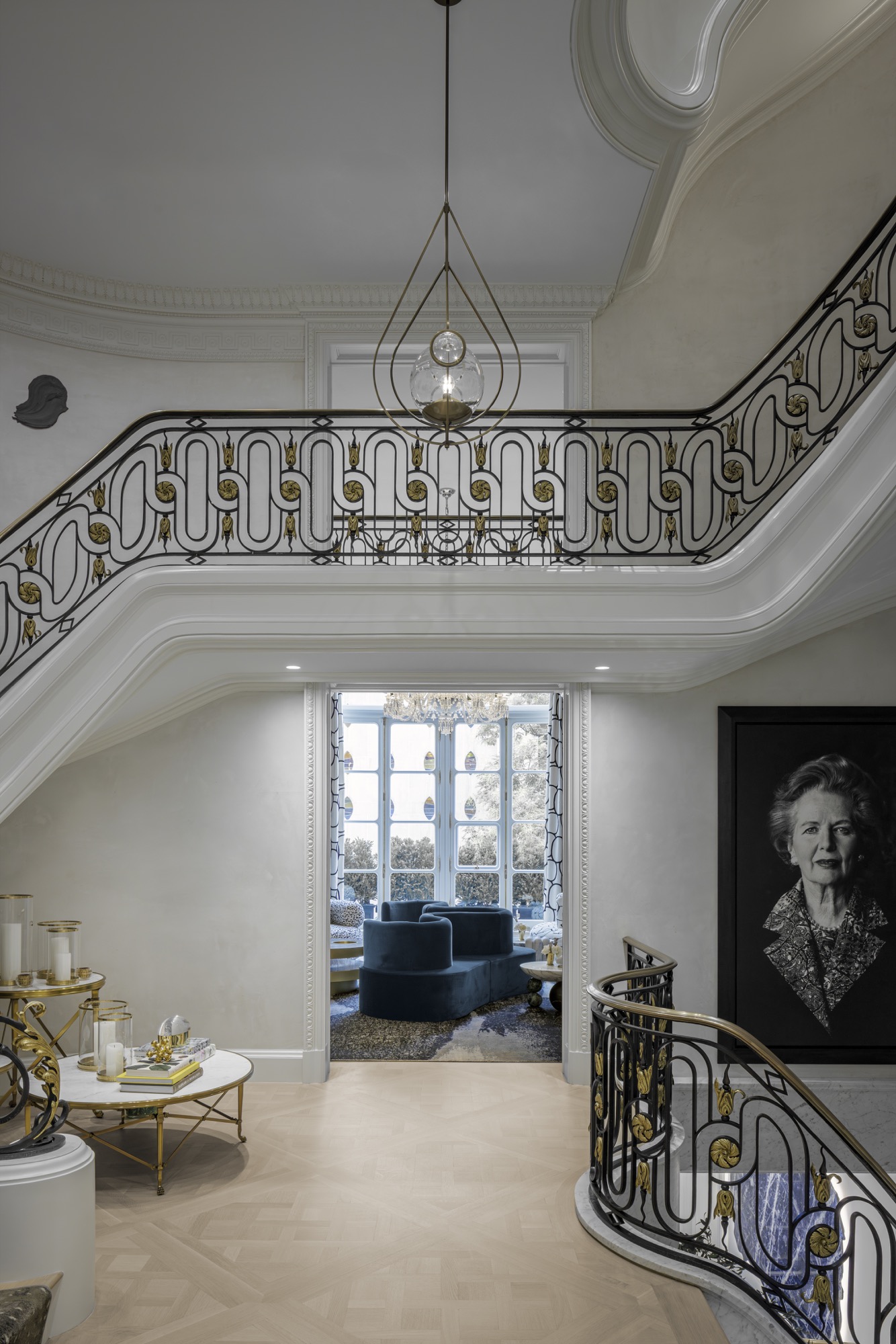 Illustrative interior architecture and staircase